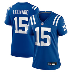 Women's Indianapolis Colts #15 Riley Leonard Royal Team Game Jersey 