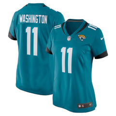 Women's Jacksonville Jaguars #11 Parker Washington Teal Team Game Jersey 