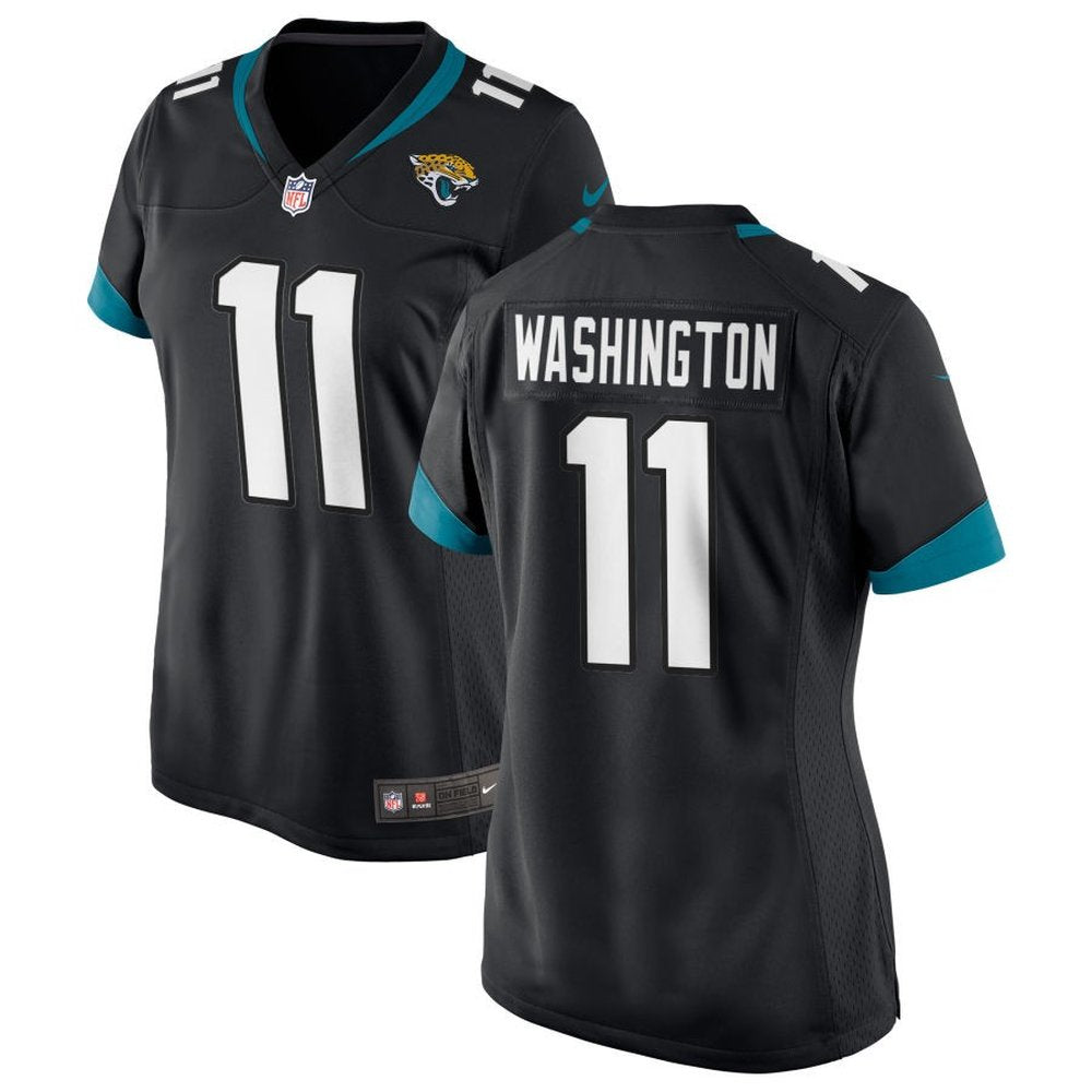 Women's Jacksonville Jaguars #11 Parker Washington Black Team Game Jersey 