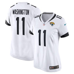 Women's Jacksonville Jaguars #11 Parker Washington White Team Game Jersey 
