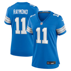 Women's Detroit Lions #11 Kalif Raymond Blue Team Game Jersey 
