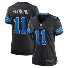 Women's Detroit Lions #11 Kalif Raymond Black Team Game Jersey 