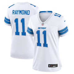 Women's Detroit Lions #11 Kalif Raymond White Team Game Jersey 