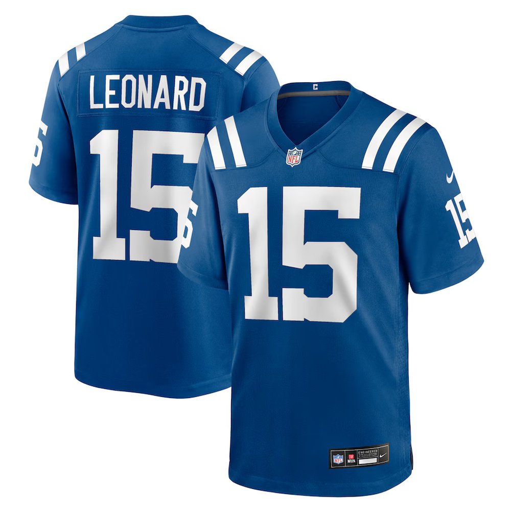 Youth Indianapolis Colts #15 Riley Leonard Royal Team Game Jersey 