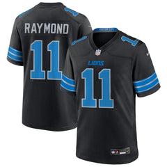 Youth Detroit Lions #11 Kalif Raymond Black Team Game Jersey 