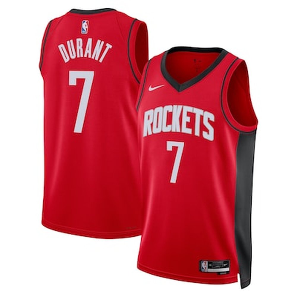 Youth Houston Rockets #7 Kevin Durant Red Statement Edition Swingman Jersey