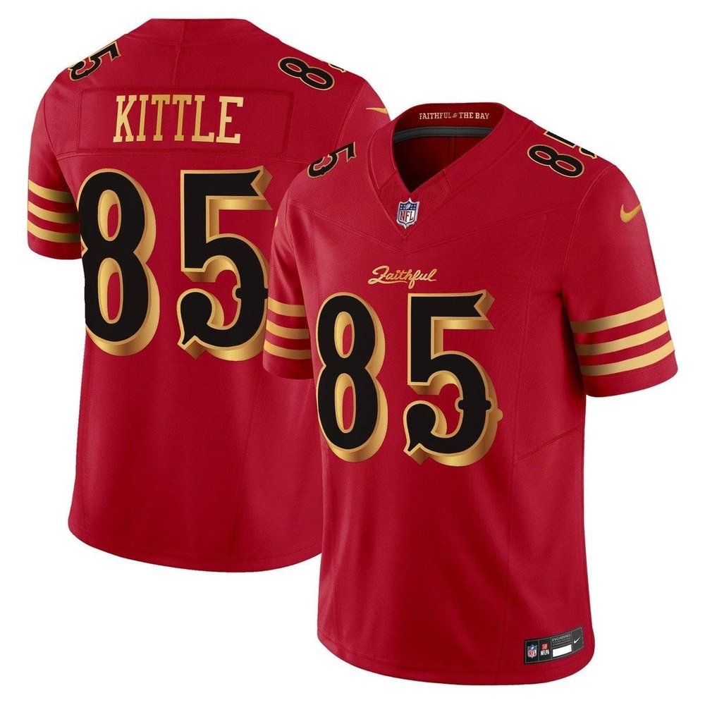 Men's San Francisco 49ers #85 George Kittle Red Rivalries Collection F.U.S.E. Vapor Limited Stitched Jersey 