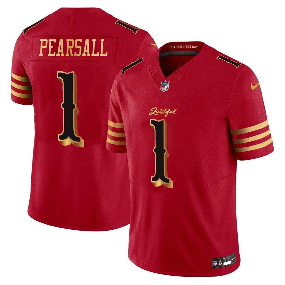 Youth San Francisco 49ers #1 Ricky Pearsall Red Rivalries Collection F.U.S.E. Vapor Limited Stitched Jersey 