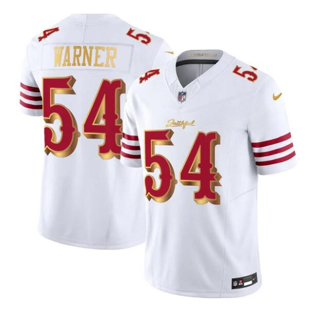 Men's San Francisco 49ers #54 Fred Warner White Rivalries Collection F.U.S.E. Vapor Limited Stitched Jersey 