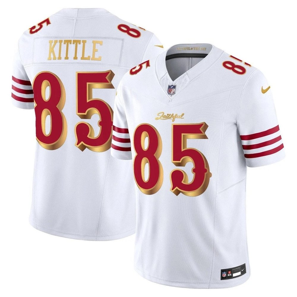 Men's San Francisco 49ers #85 George Kittle White Rivalries Collection F.U.S.E. Vapor Limited Stitched Jersey 