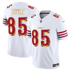 Men's San Francisco 49ers #85 George Kittle White Rivalries Collection F.U.S.E. Vapor Limited Stitched Jersey 