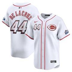Youth Cincinnati Reds #44 Elly De La Cruz White 2025 MLB Speedway Classic Home Limited Player Jersey