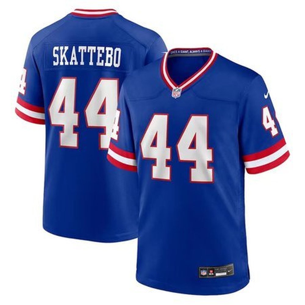 Youth New York Giants #44 Cam Skattebo Royal Game Player Jersey 