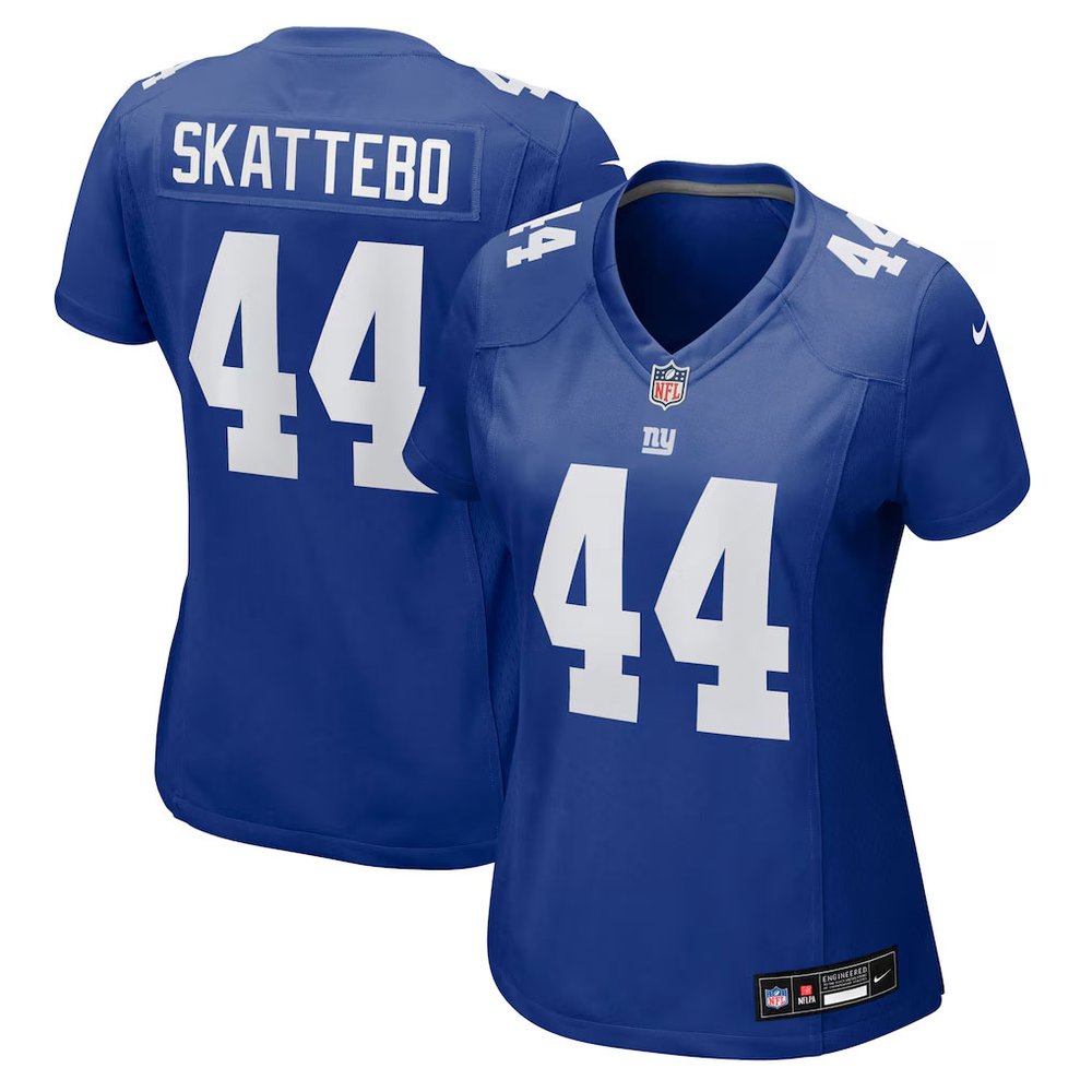 Women's New York Giants #44 Cam Skattebo Blue Game Player Jersey 