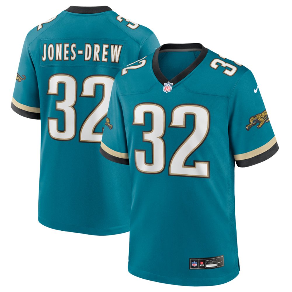 Men's Jacksonville Jaguars #32 Maurice Jones-Drew Teal 2025 NFL Draft First Round Pick 2nd Alternate Game 