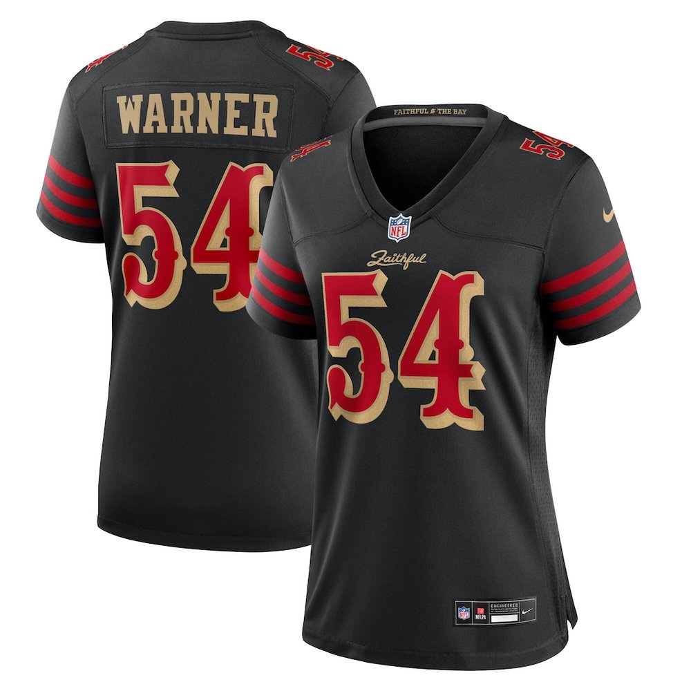 Women's San Francisco 49ers #54 Fred Warner Black Rivalries Collection F.U.S.E. Vapor Limited Stitched Jersey 