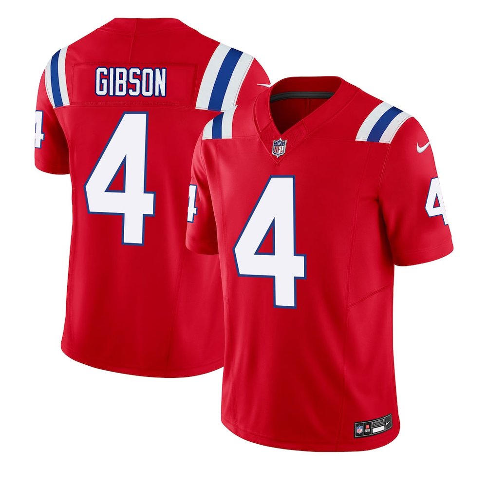 Men's New England Patriots #4 Antonio Gibson Red F.U.S.E. Vapor Limited Jersey 