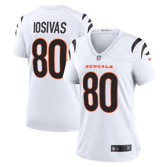 Women's Cincinnati Bengals #80 Andrei Iosivas White Team Game Jersey 