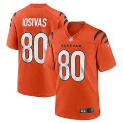 Youth Cincinnati Bengals #80 Andrei Iosivas Orange Team Game Jersey 