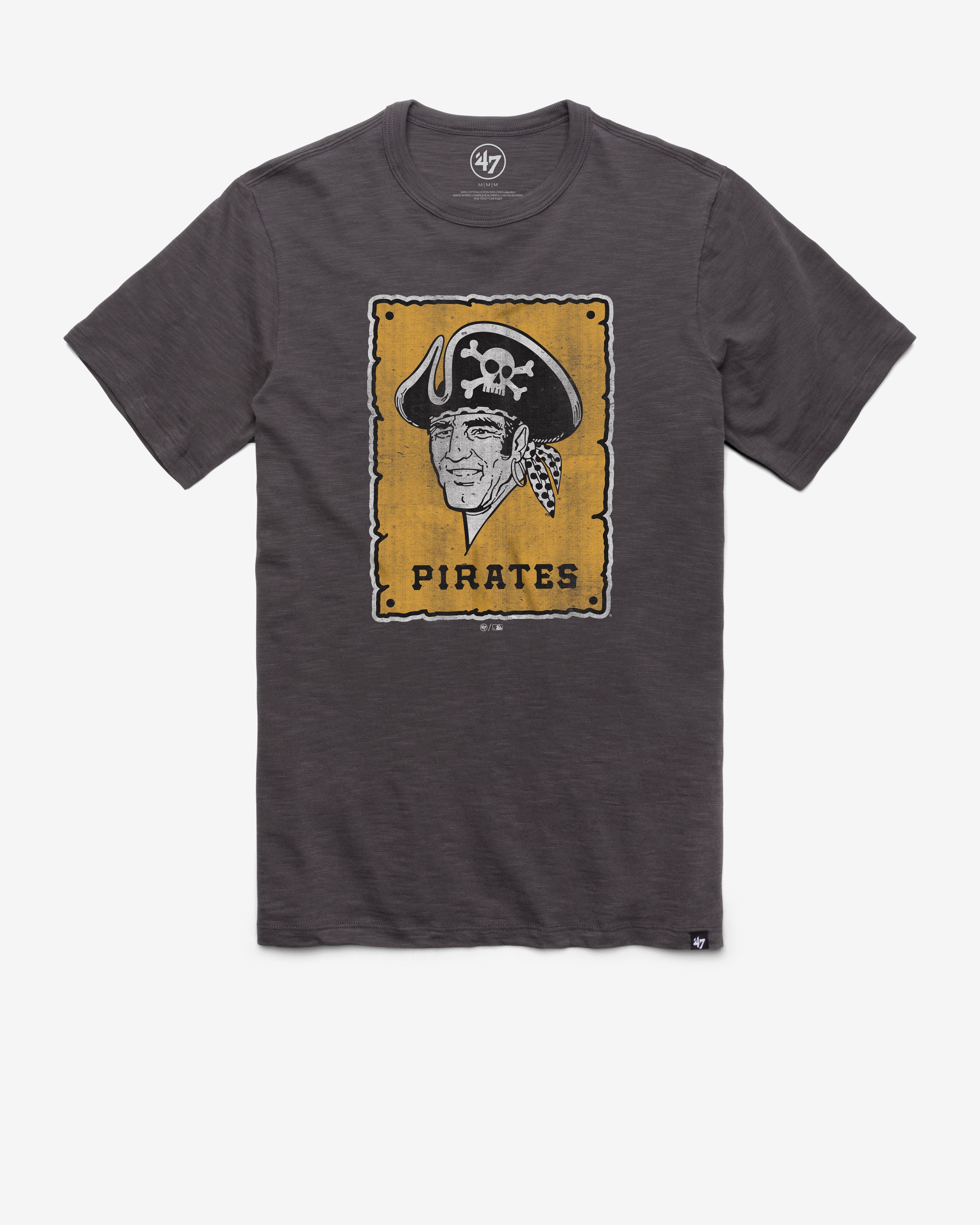 PITTSBURGH PIRATES COOPERSTOWN GRIT VINTAGE '47 SCRUM TEE CHARCOAL