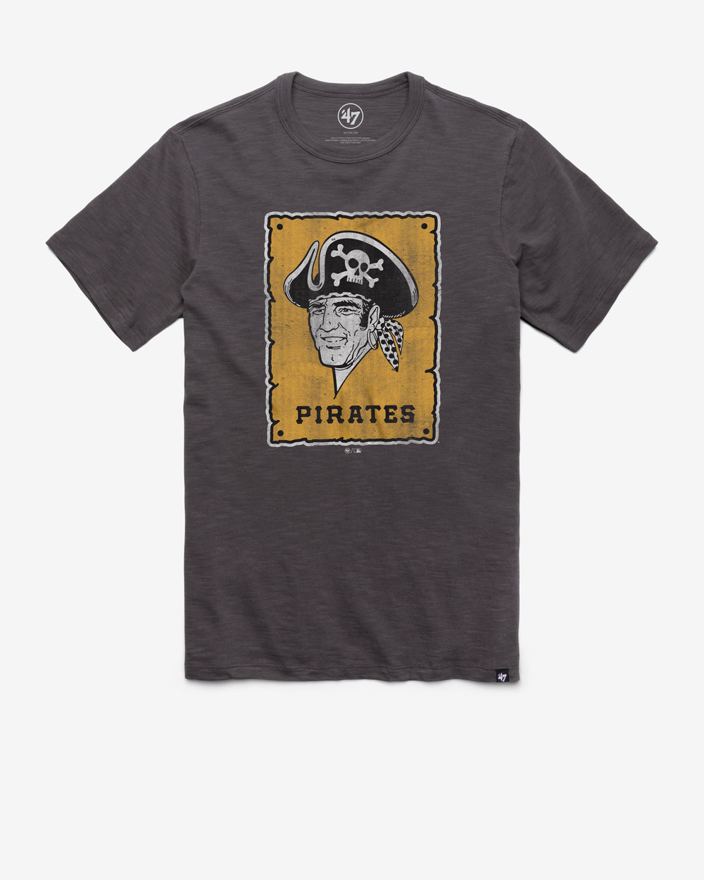 PITTSBURGH PIRATES COOPERSTOWN GRIT VINTAGE '47 SCRUM TEE CHARCOAL
