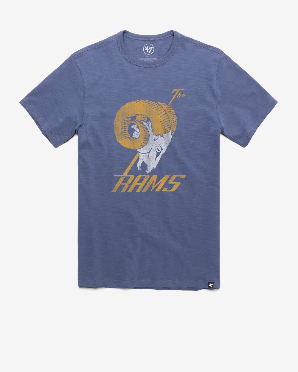 LOS ANGELES RAMS HISTORIC GRIT VINTAGE '47 SCRUM TEE BLEACHER BLUE
