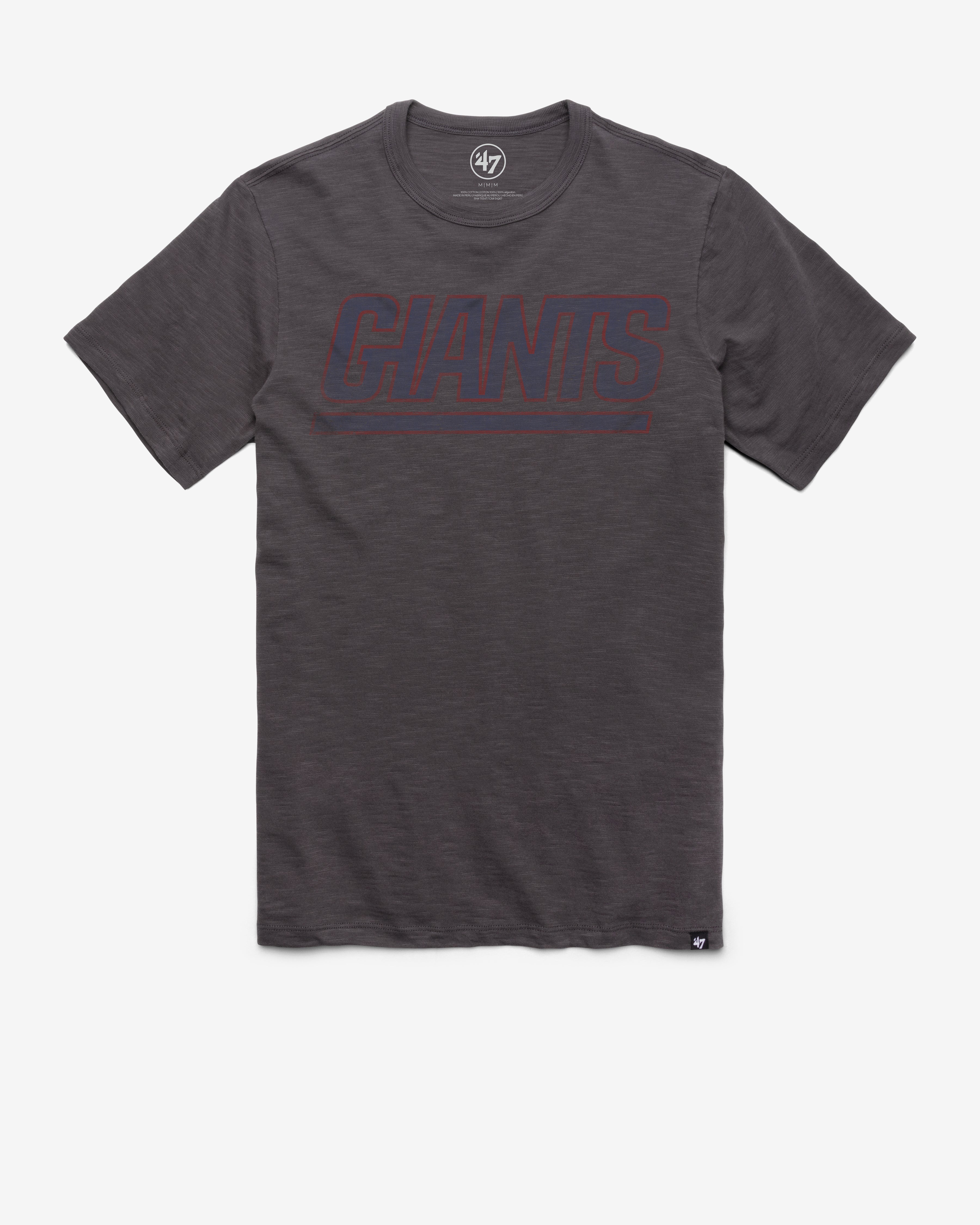 NEW YORK GIANTS GRIT WORDMARK '47 SCRUM TEE CHARCOAL