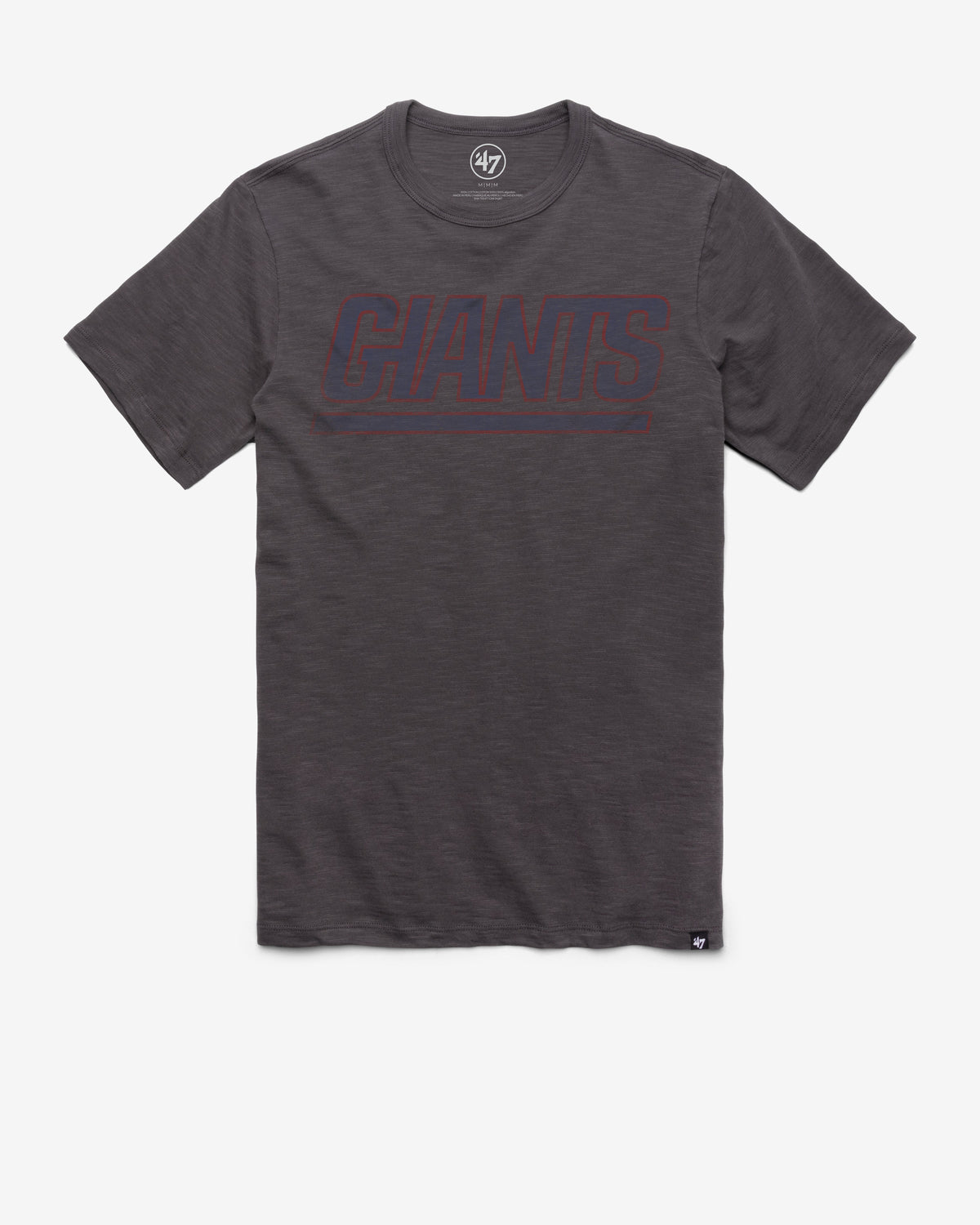 NEW YORK GIANTS GRIT WORDMARK '47 SCRUM TEE CHARCOAL