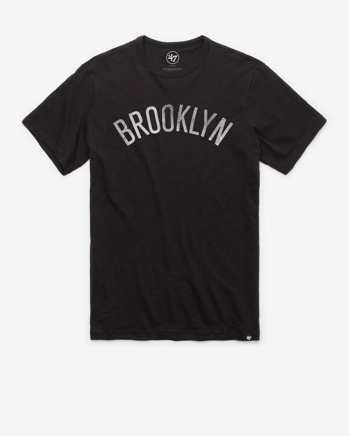 BROOKLYN NETS GRIT WORDMARK '47 SCRUM TEE JET BLACK
