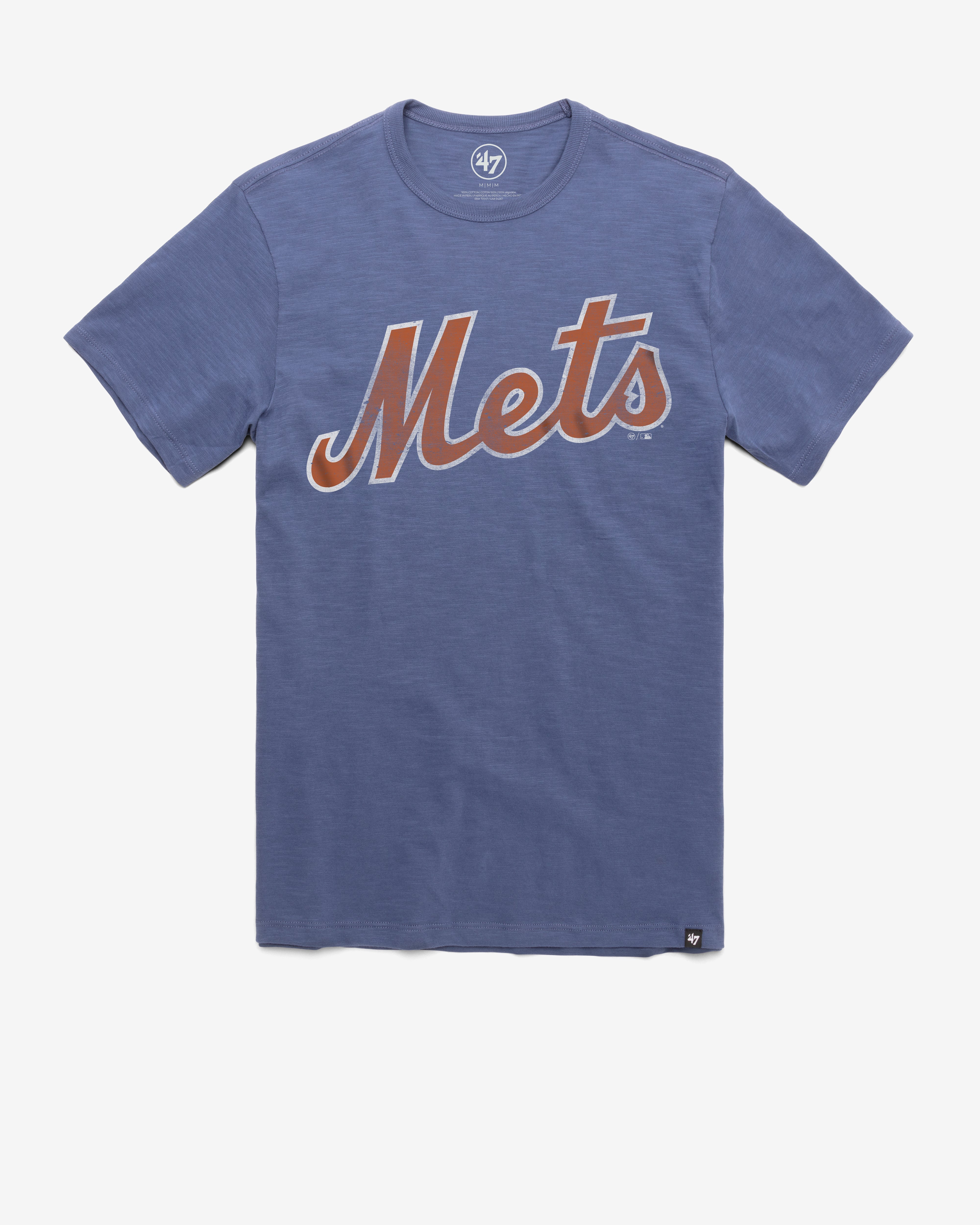 NEW YORK METS GRIT WORDMARK '47 SCRUM TEE BLEACHER BLUE