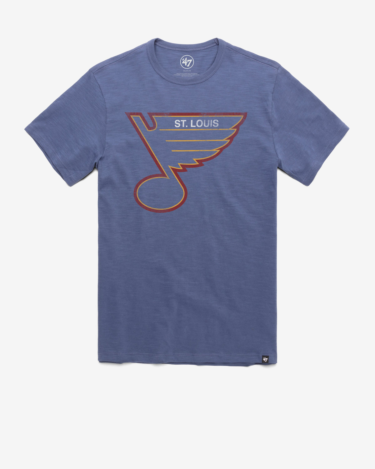 ST. LOUIS BLUES VINTAGE GRIT '47 SCRUM TEE BLEACHER BLUE