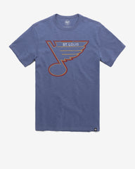 ST. LOUIS BLUES VINTAGE GRIT '47 SCRUM TEE BLEACHER BLUE