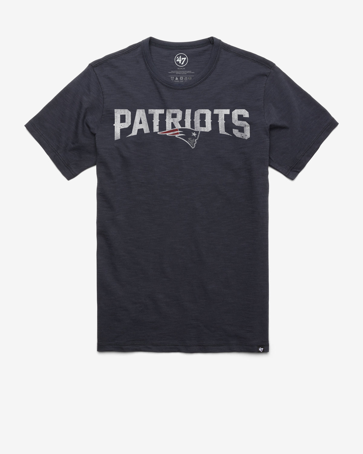 NEW ENGLAND PATRIOTS GRIT WORDMARK '47 SCRUM TEE FALL NAVY