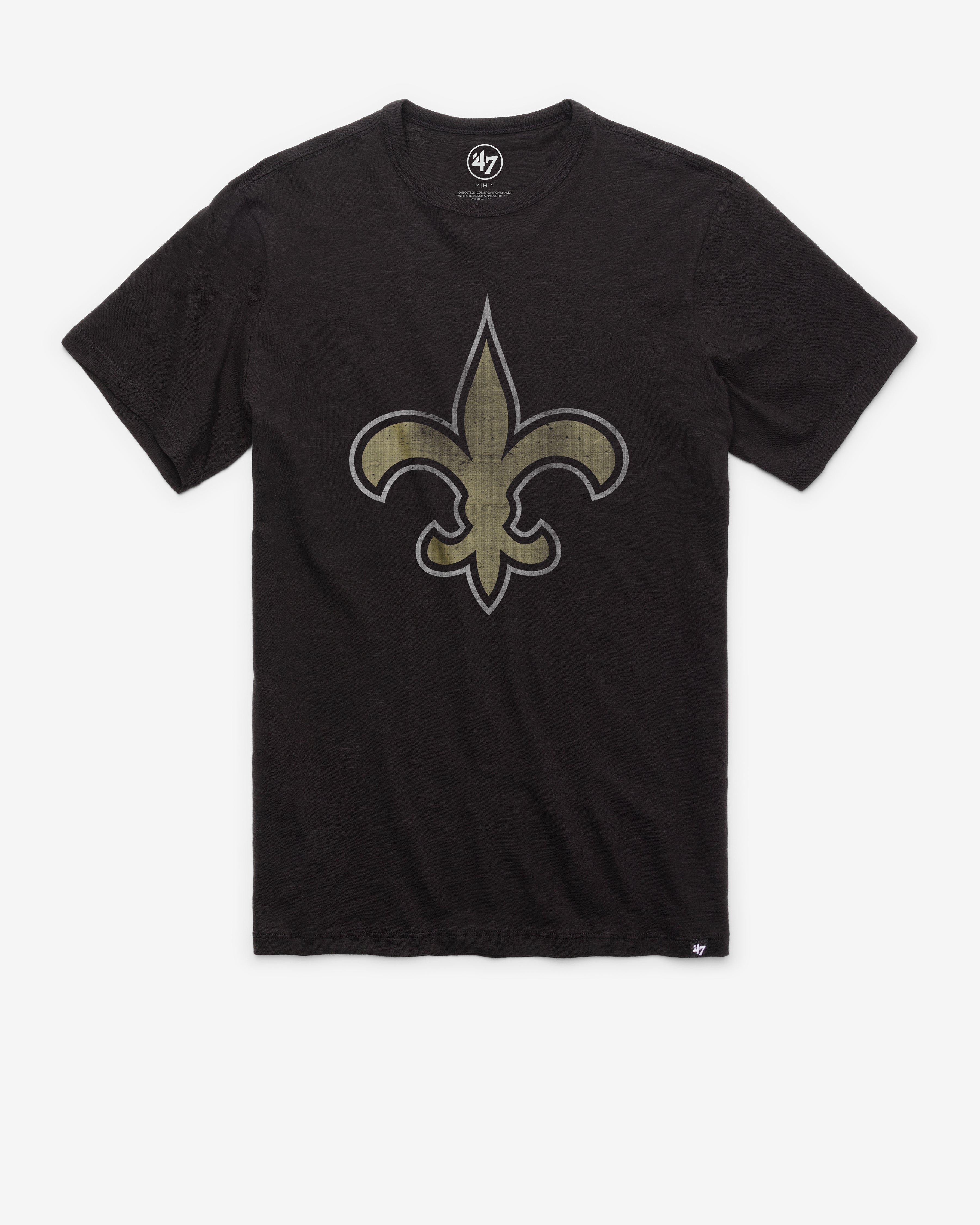 NEW ORLEANS SAINTS GRIT '47 SCRUM TEE JET BLACK