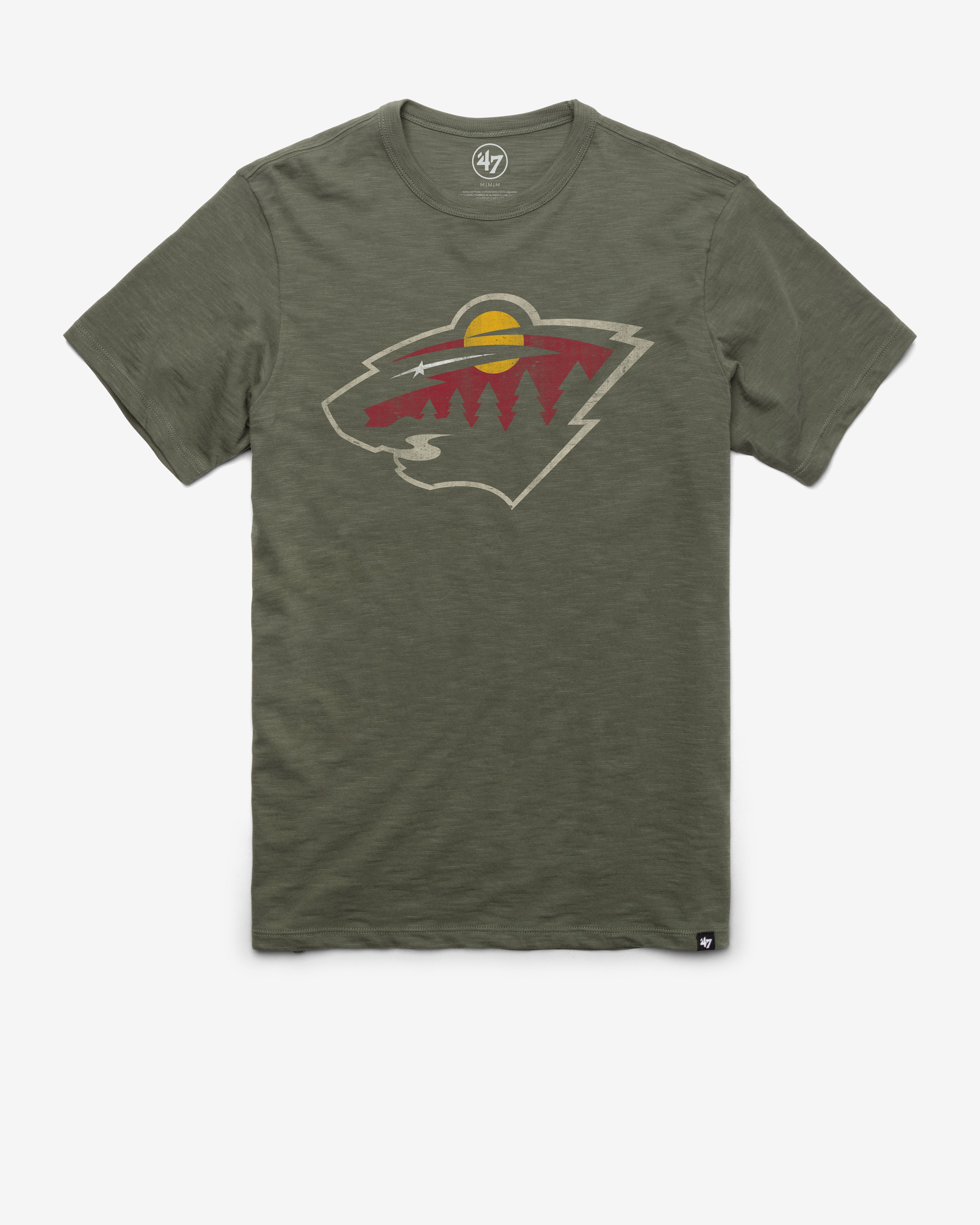 MINNESOTA WILD GRIT '47 SCRUM TEE BOTTLE GREEN