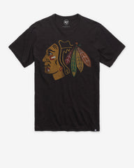 CHICAGO BLACKHAWKS GRIT '47 SCRUM TEE JET BLACK