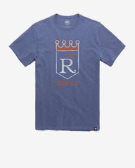 KANSAS CITY ROYALS COOPERSTOWN GRIT '47 SCRUM TEE BLEACHER BLUE