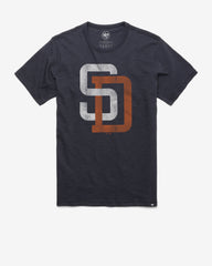 SAN DIEGO PADRES COOPERSTOWN GRIT '47 SCRUM TEE FALL NAVY