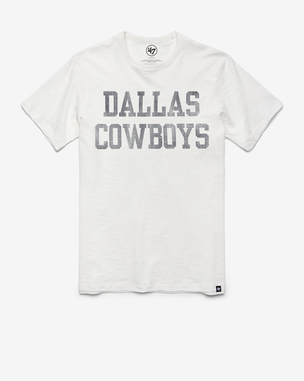 DALLAS COWBOYS GRIT WORDMARK '47 SCRUM TEE WHITE WASH