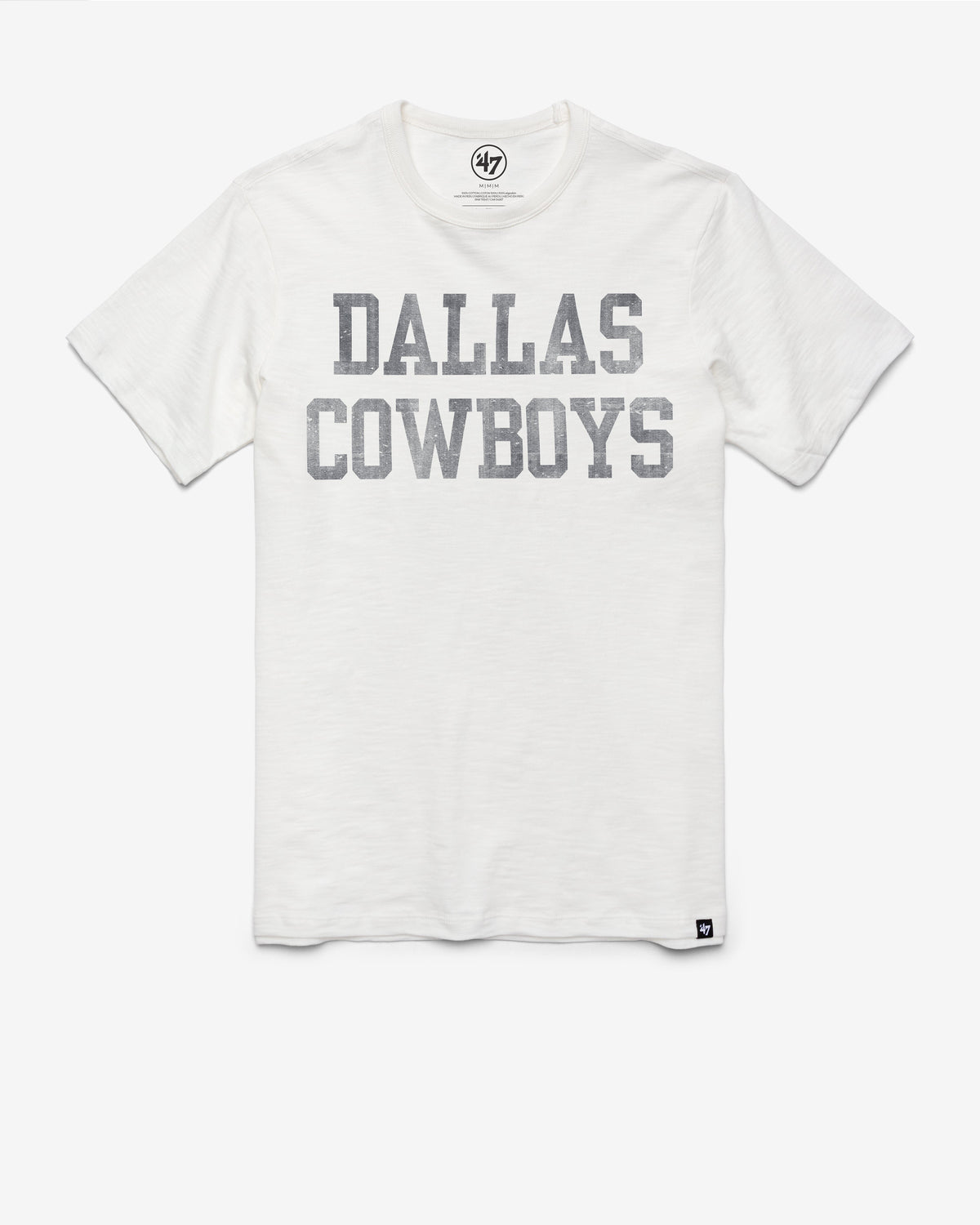 DALLAS COWBOYS GRIT WORDMARK '47 SCRUM TEE WHITE WASH
