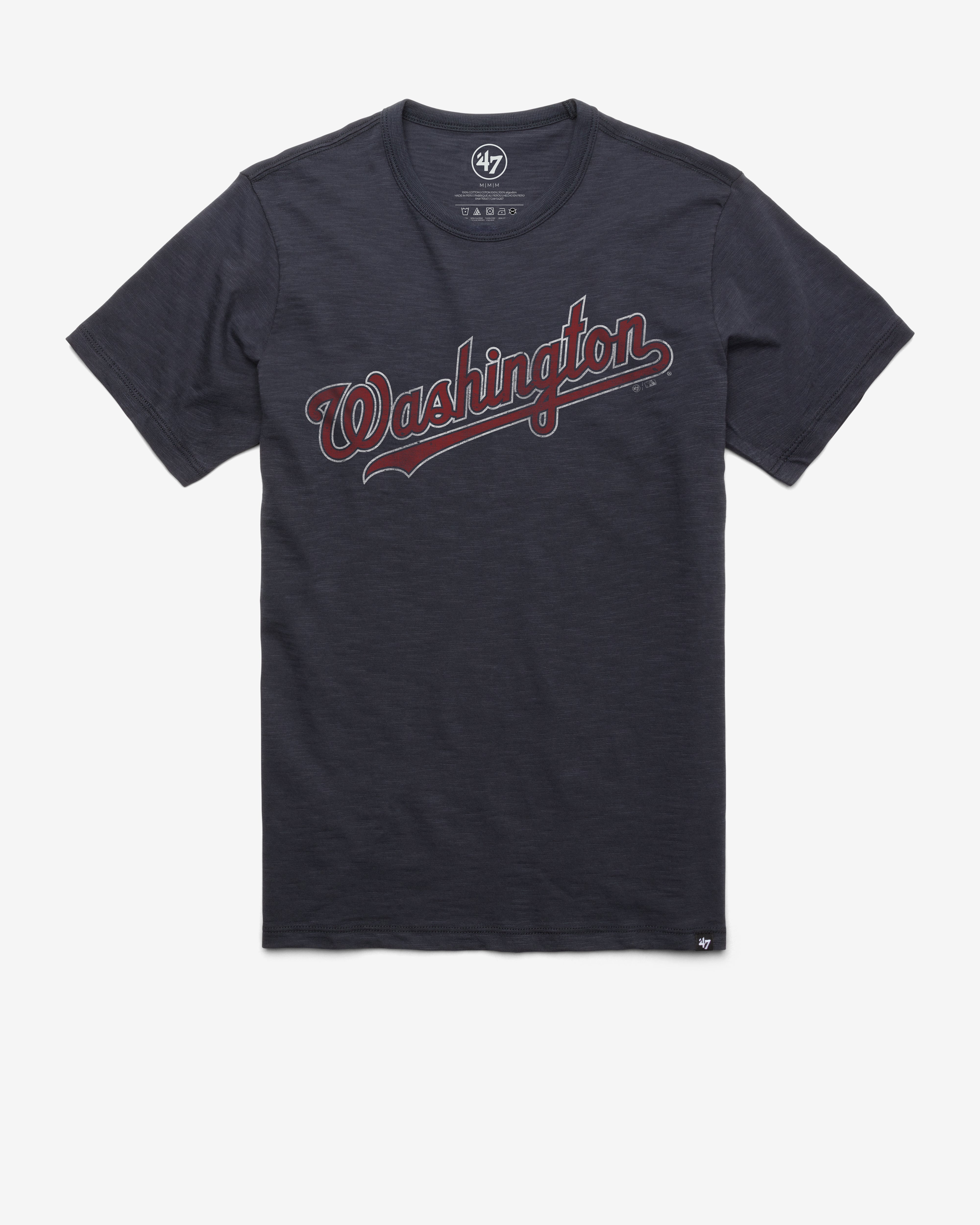 WASHINGTON NATIONALS GRIT WORDMARK '47 SCRUM TEE FALL NAVY