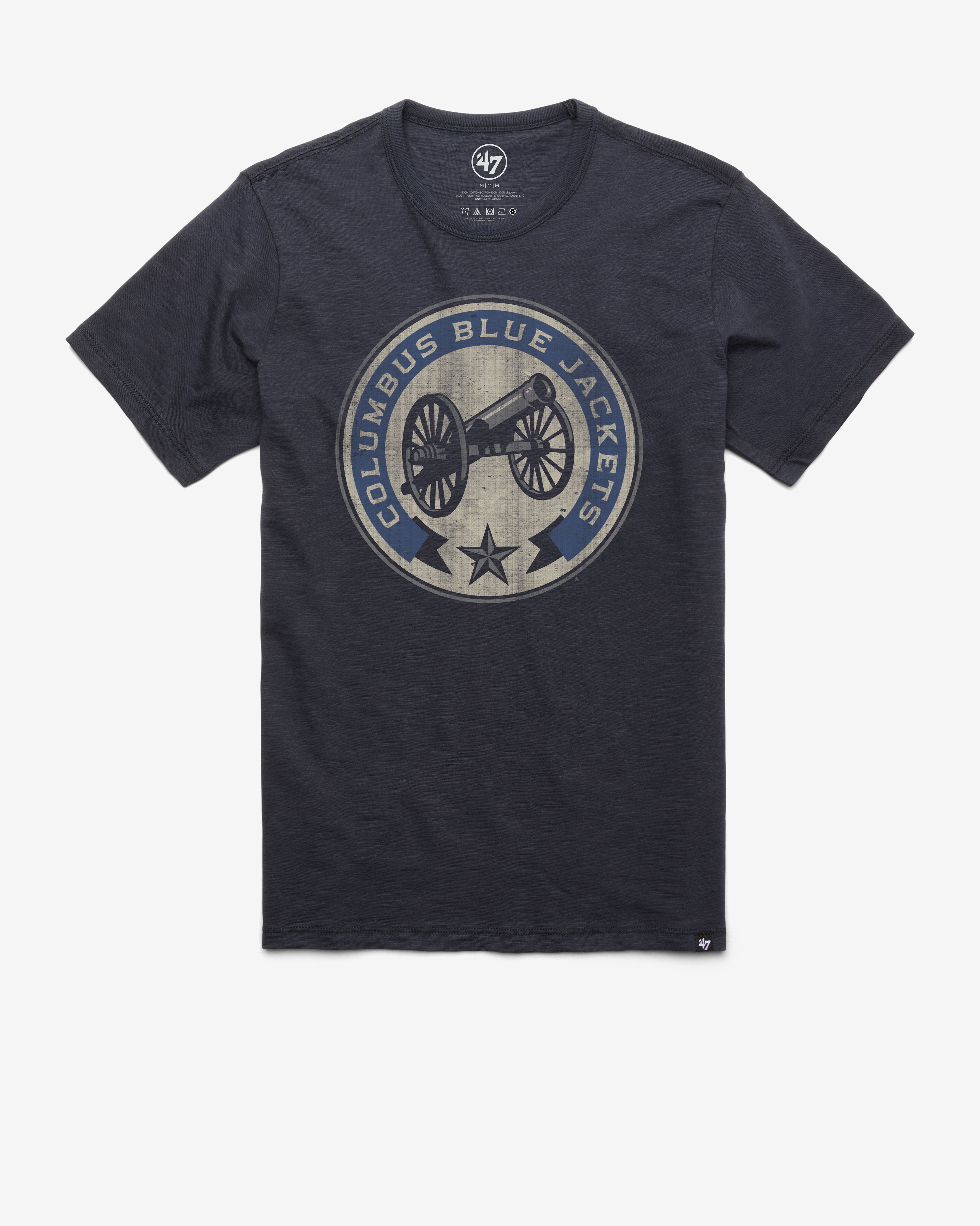 COLUMBUS BLUE JACKETS GRIT '47 SCRUM TEE FALL NAVY