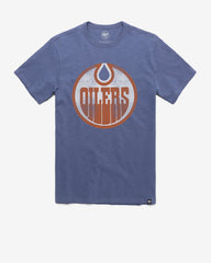 EDMONTON OILERS VINTAGE GRIT '47 SCRUM TEE BLEACHER BLUE