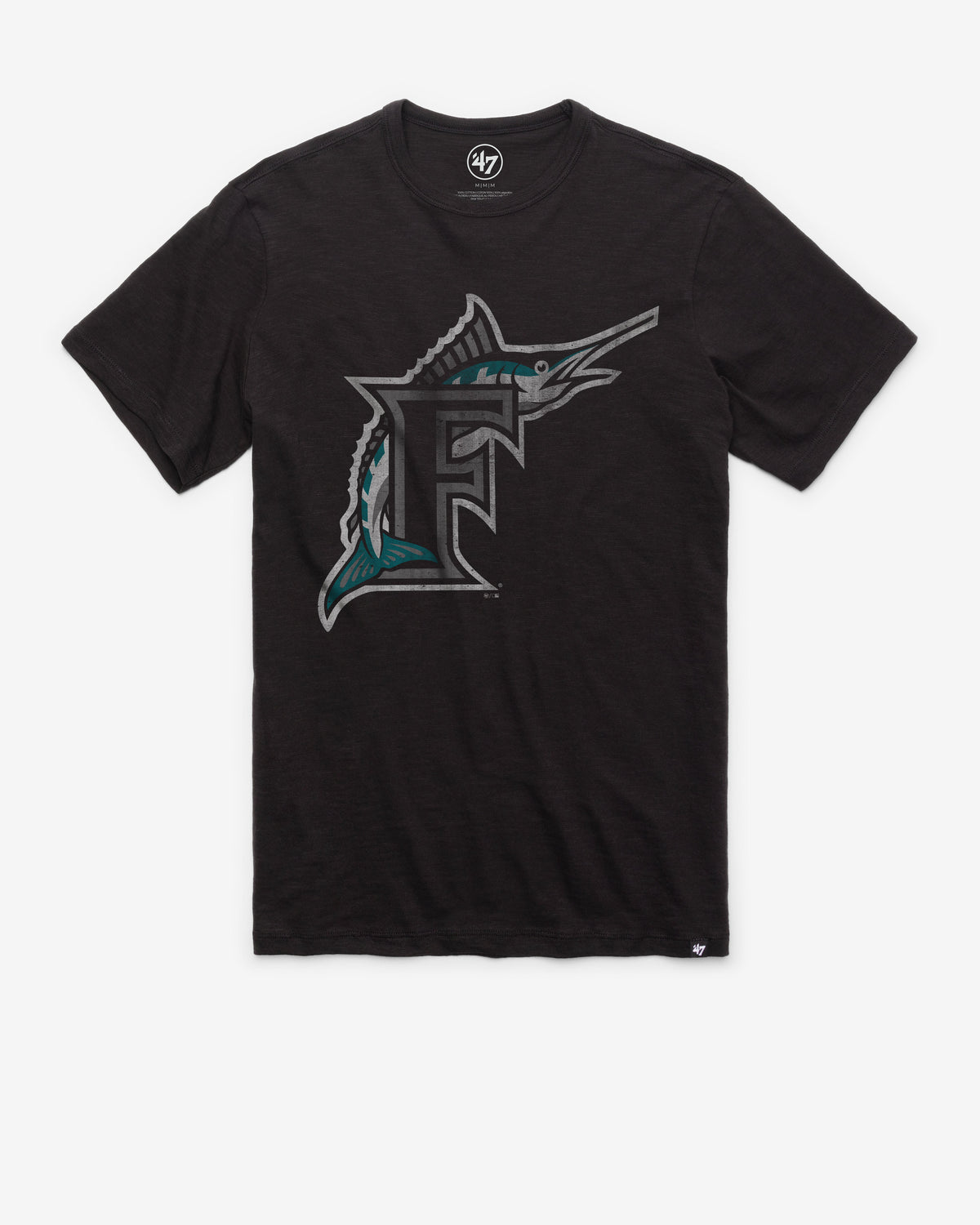 MIAMI MARLINS COOPERSTOWN GRIT '47 SCRUM TEE JET BLACK