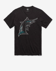 MIAMI MARLINS COOPERSTOWN GRIT '47 SCRUM TEE JET BLACK