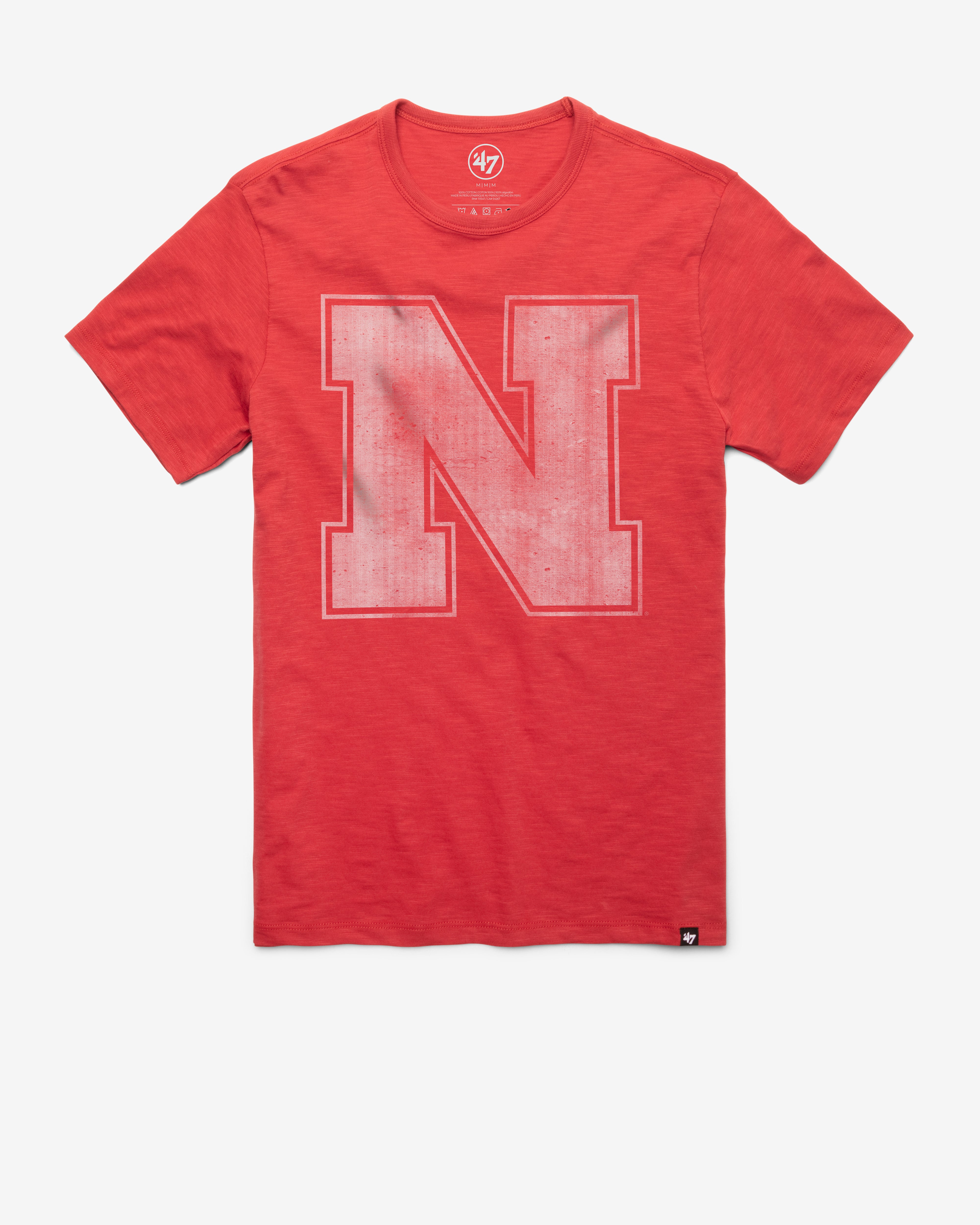NEBRASKA CORNHUSKERS GRIT '47 SCRUM TEE RESCUE RED