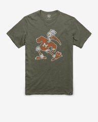 MIAMI HURRICANES VINTAGE GRIT '47 SCRUM TEE BOTTLE GREEN