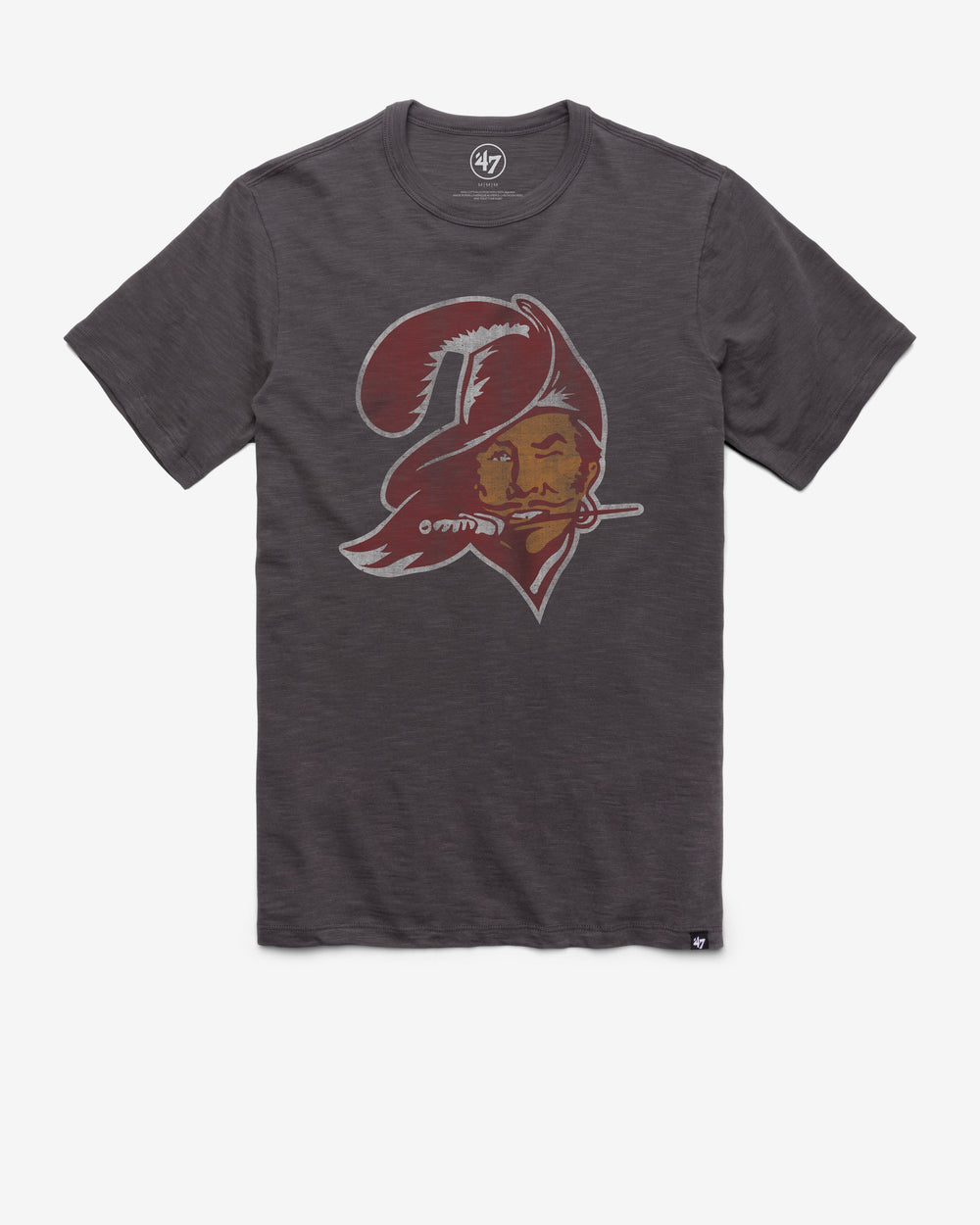 TAMPA BAY BUCCANEERS HISTORIC GRIT '47 SCRUM TEE CHARCOAL