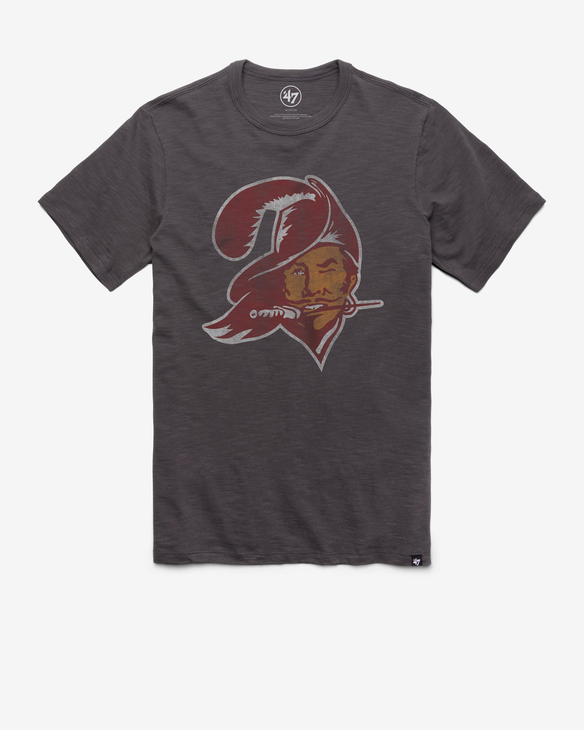 TAMPA BAY BUCCANEERS HISTORIC GRIT '47 SCRUM TEE CHARCOAL