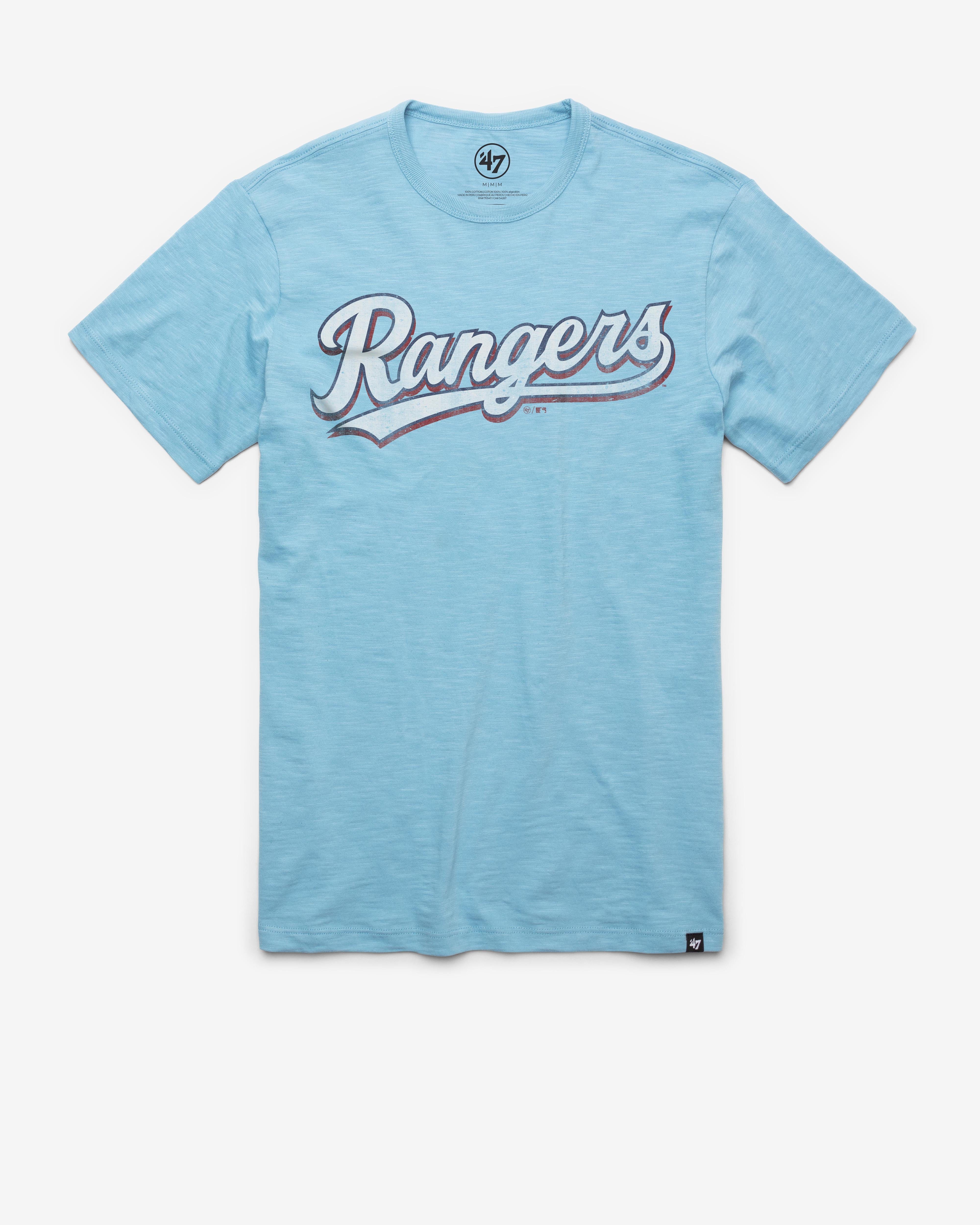 TEXAS RANGERS GRIT WORDMARK '47 SCRUM TEE CAROLINA